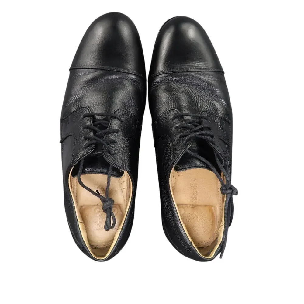 Belvedere Shoes Men 10.5 Oxford Cap Toe Duke Leather Black Classic Comfort Dress